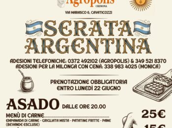 Serata Argentina ad Agropolis: tango, asado e milonga il 2 luglio 2026 - La Compagnia Del Tango di Cremona